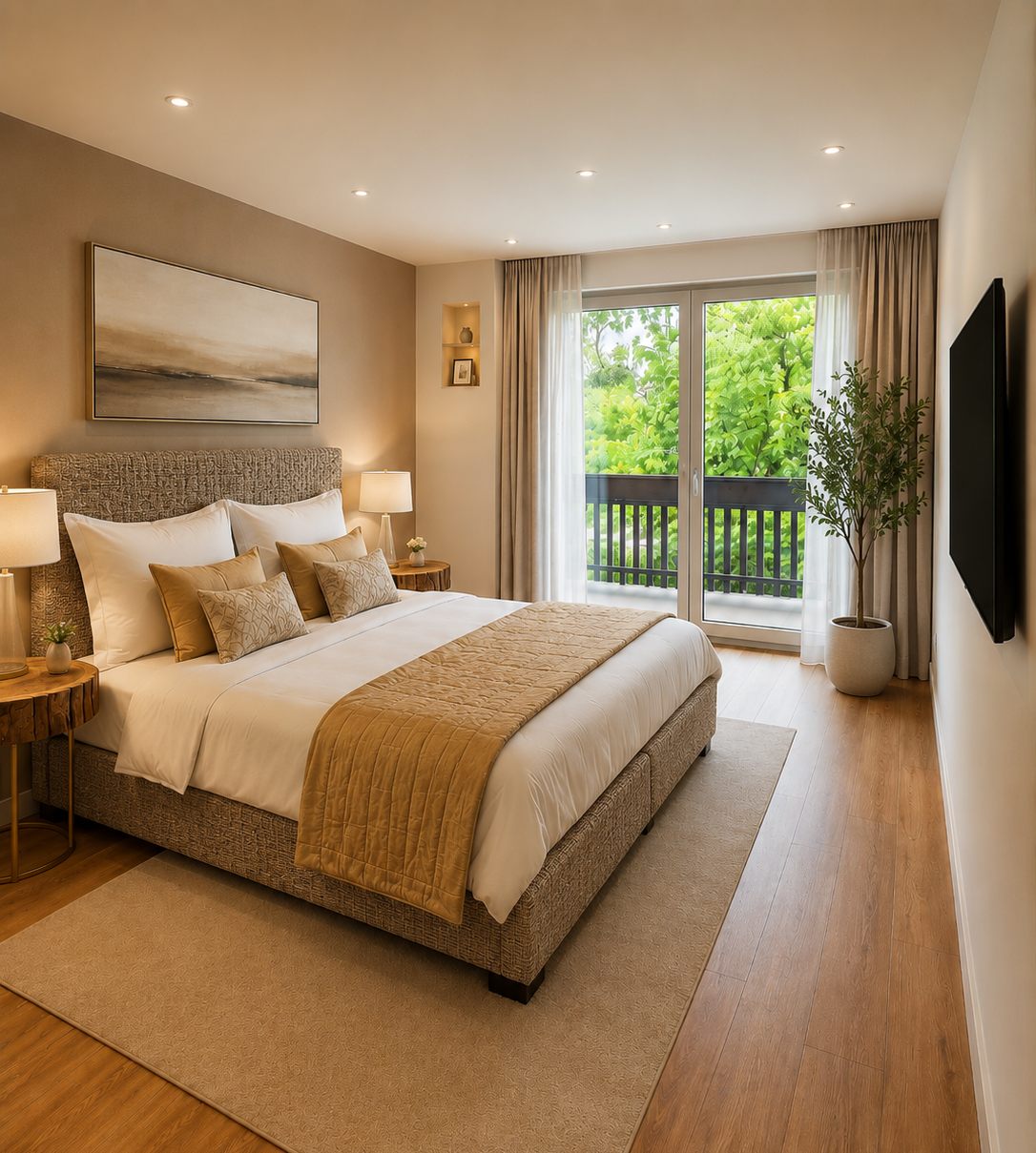 Visualisierung eines Apartment-Schlafzimmers im Villa Park